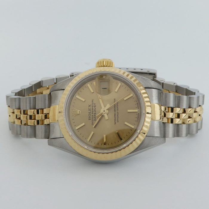 Rolex Lady-Datejust 26MM Gold Dial 18K Gold & Steel Jubilee Automatic 69173