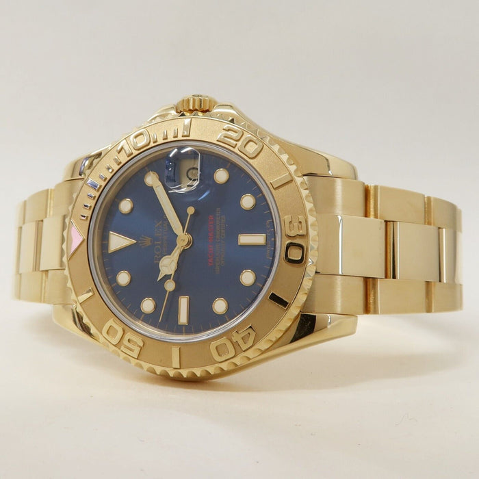 Rolex Yacht-Master Blue Dial 18k Solid Yellow Gold 35MM Automatic 68628