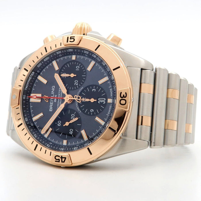 Breitling Chronomat B01 18kt Rose Gold & Steel MOP Dial Limited Edition UB0134
