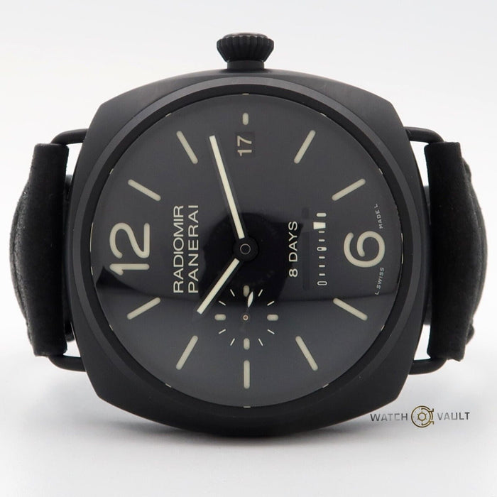 Panerai Radiomir 8 Days Black Ceramic Manual Wind Black Dial 45MM PAM00384