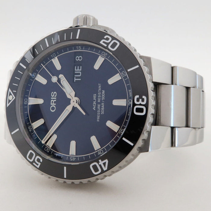 Oris Aquis Date Blue Dial Automatic  Steel 43.5MM Black Bezel 01 733 7730 4134