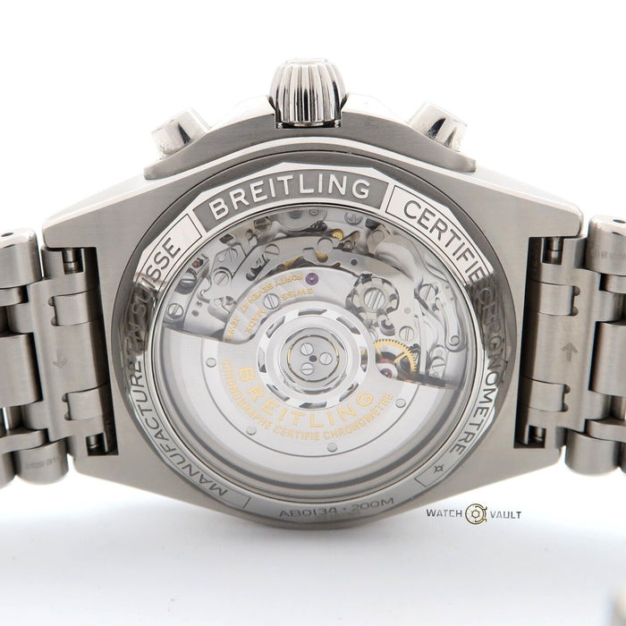 Breitling Chronomat B01 42MM Chronograph Silver Dial Steel Automatic AB0134
