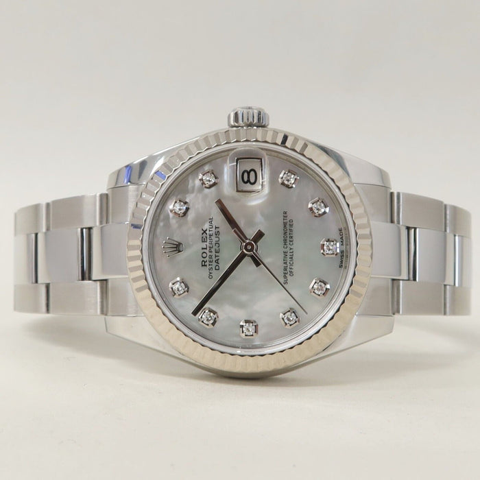 Rolex Datejust 31 Factory Mother of Pearl Diamond Dial Steel Automatic 178274