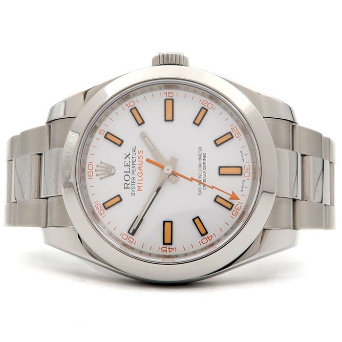 Rolex Milgauss White Dial Stainless Steel 40MM Automatic 116400