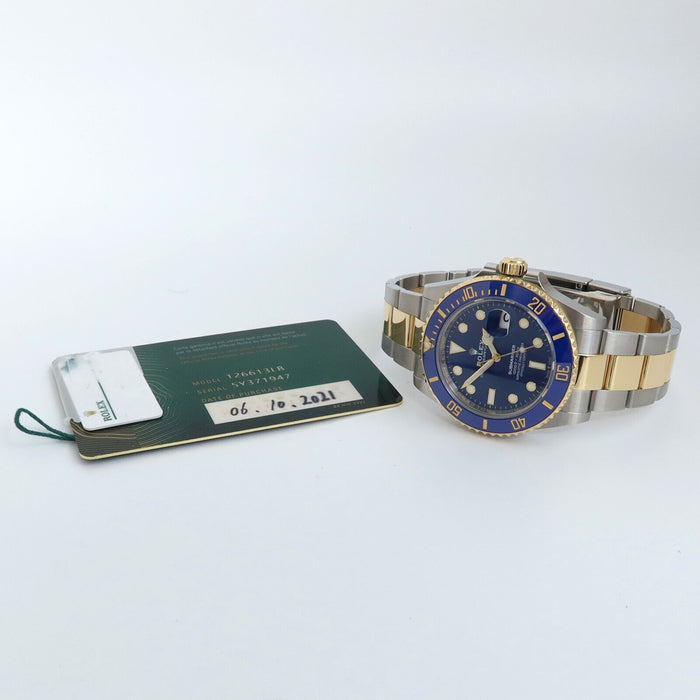 Rolex Submariner Date 18K Yellow Gold & Steel Blue Dial 41MM Automatic 126613LB