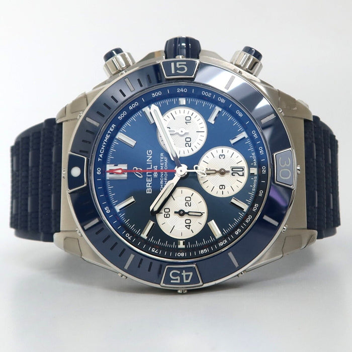 Breitling Super Chronomat B01 44MM Blue Dial Steel/Rubber Automatic AB0136