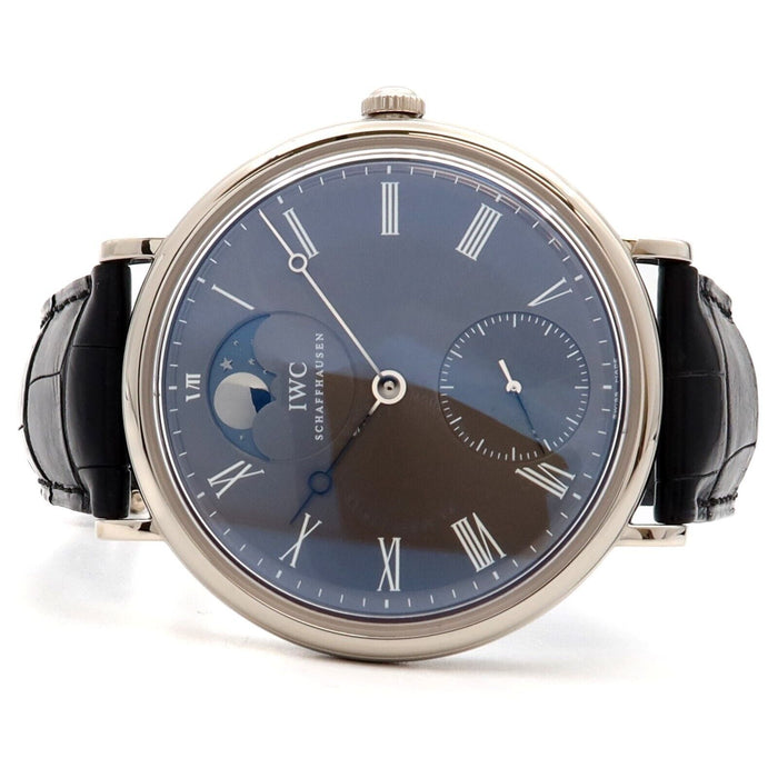 IWC Portofino Hand Wound 18K White Gold Grey Dial 46MM Moonphase IW544804