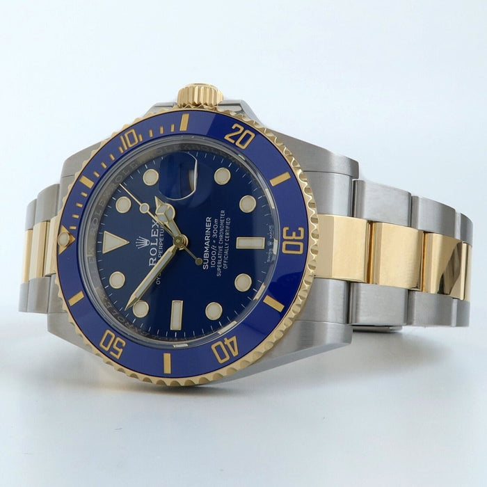 Rolex Submariner Date 18K Yellow Gold & Steel Blue Dial 41MM Automatic 126613LB