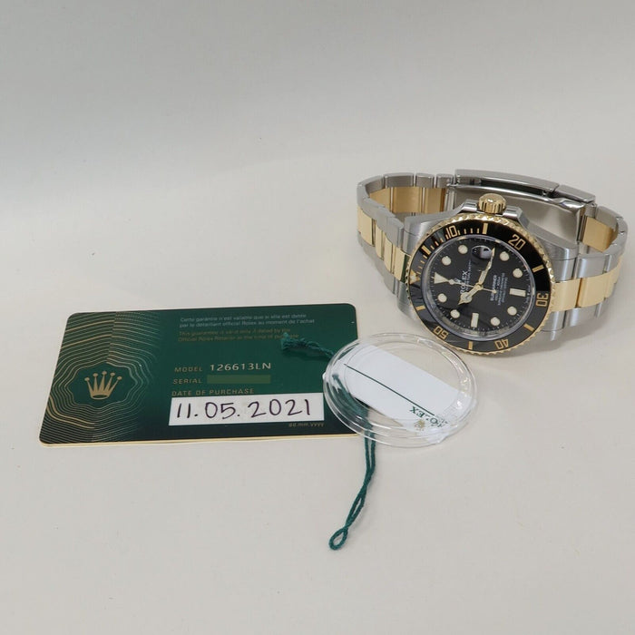 Rolex Submariner Date 41mm Black Dial 18kt Yellow Gold & Steel Oyster 126613LN