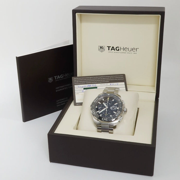 TAG Heuer Aquaracer 300M Calibre 16 Chronograph Black Dial Steel 43MM CAY211A