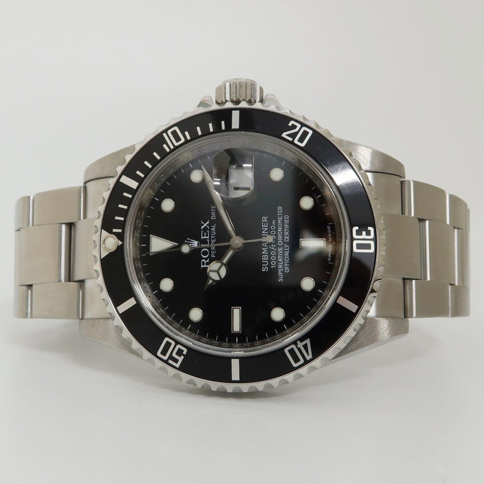 Rolex Submariner Date Black Dial 40MM Stainless Steel Automatic 16610