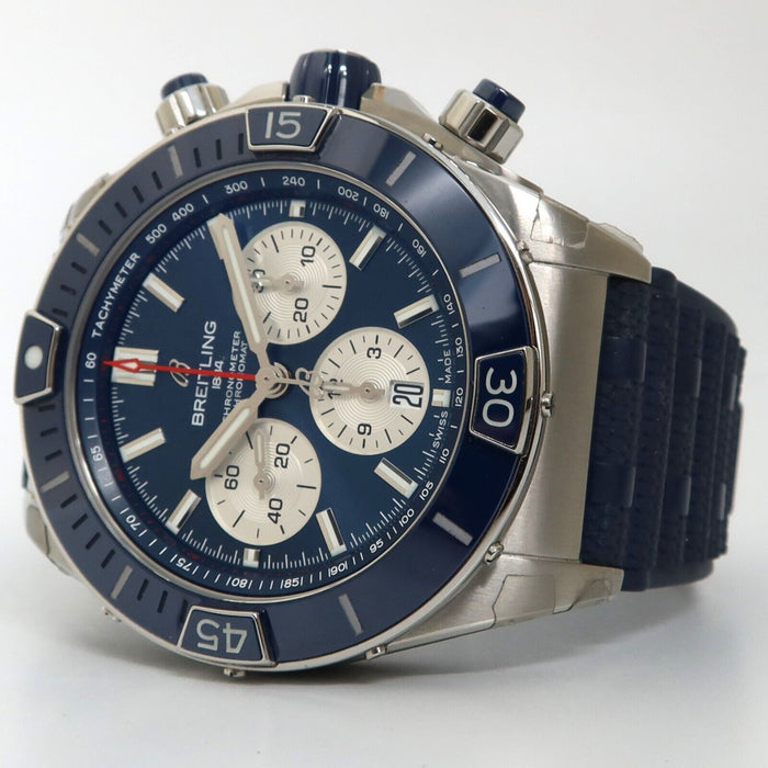 Breitling Super Chronomat B01 44MM Blue Dial Steel/Rubber Automatic AB0136