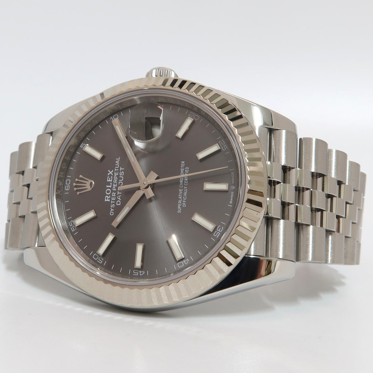 Rolex Datejust 41 Rhodium Grey Dial Stainless Steel Jubilee Automatic