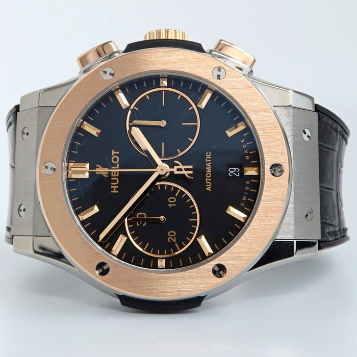 Hublot Classic Fusion Chronograph Black Dial 18K Rose Gold/Steel 521.NO.1181.LR