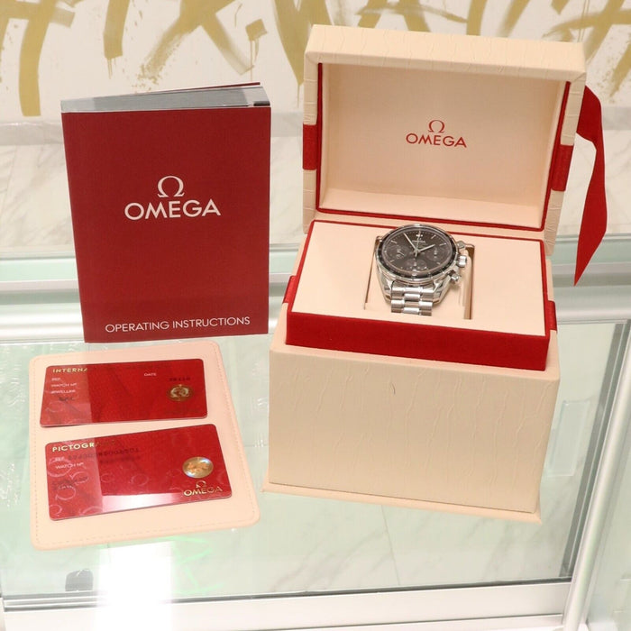 Omega Speedmaster Grey Dial Chronograph 38MM Steel Automatic 324.30.38.50.06.001