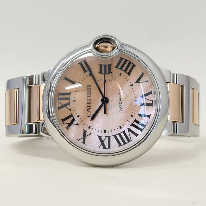 Cartier Ballon Bleu Midsize Mother of Pearl Dial 18k Rose Gold/Steel W6920033