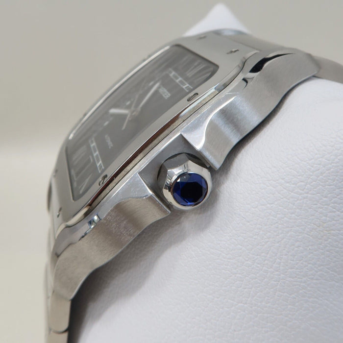 Cartier Santos De Cartier Blue Dial Stainless Steel Large Model WSSA0030