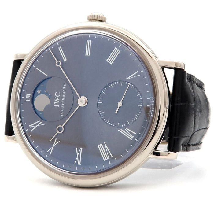 IWC Portofino Hand Wound 18K White Gold Grey Dial 46MM Moonphase IW544804