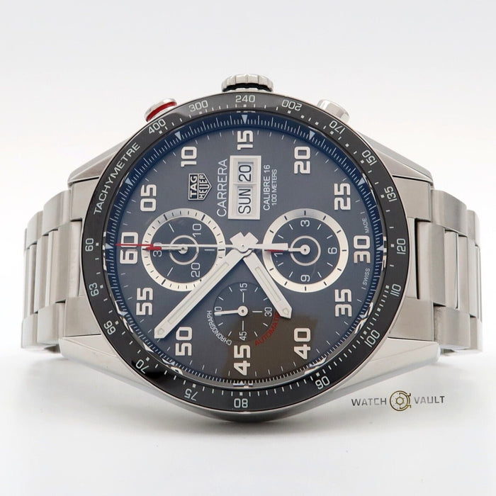 TAG Heuer Carrera Calibre 16 Chronograph Grey Dial 43MM Automatic Steel CV2A1U