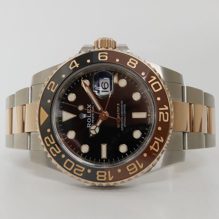 Rolex GMT-Master II Rootbeer 18K Rose Gold & Steel Black Dial 40MM 126711CHNR