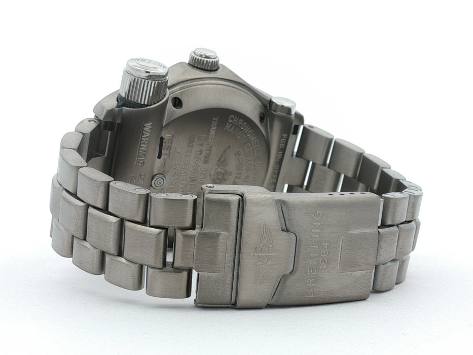 Breitling Emergency Titanium Blue Dial 43MM Quartz Analog/Digital E76321