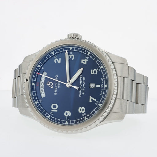 Breitling Navitimer 8 Day Date Blue Dial Stainless Steel Automatic 41MM A45330