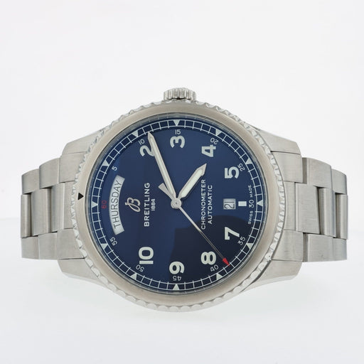 Breitling Navitimer 8 Day Date Blue Dial Stainless Steel Automatic 41MM A45330