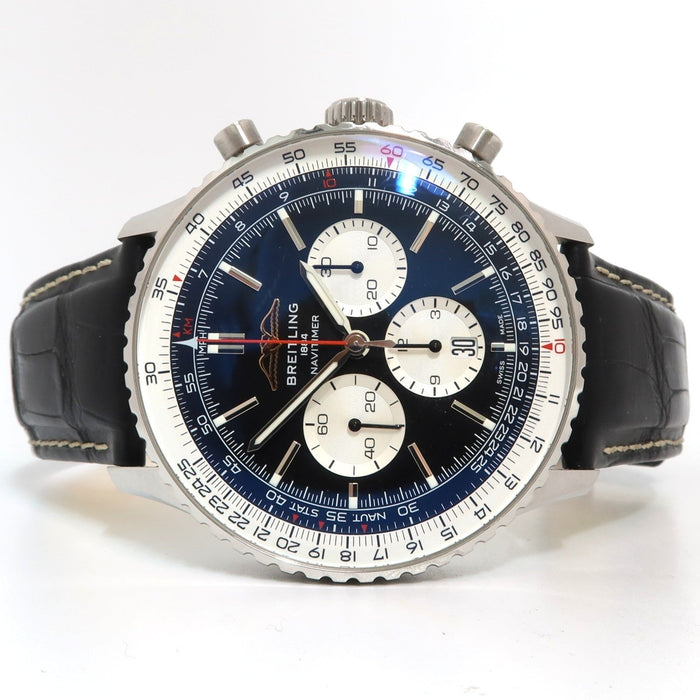 Breitling Navitimer Chronograph 46 Black Dial Automatic Stainless Steel AB0137