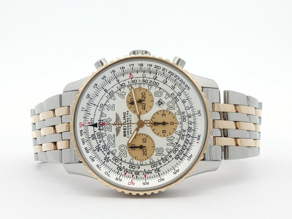 Breitling Navitimer Cosmonaute White Dial Yellow Gold & Stainless Steel D22322
