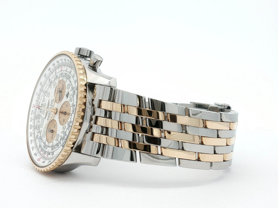 Breitling Navitimer Cosmonaute White Dial Yellow Gold & Stainless Steel D22322