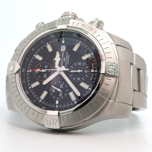 Breitling Super Avenger Chronograph Black Dial 48MM Stainless Steel A13375