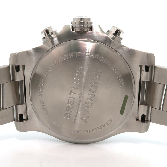 Breitling Super Avenger Chronograph Black Dial 48MM Stainless Steel A13375