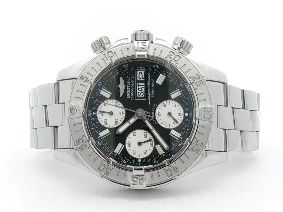 Breitling Superocean Chronograph Black Dial 42MM Stainless Steel A13340