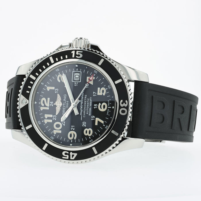 Breitling Superocean II 42 Black Arabic Dial Stainless Steel Automatic A17365