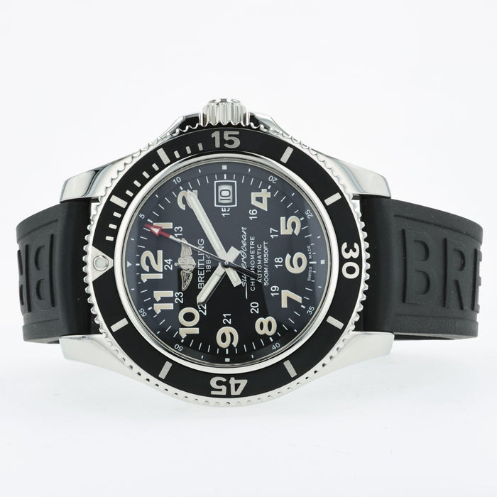 Breitling Superocean II 42 Black Arabic Dial Stainless Steel Automatic A17365
