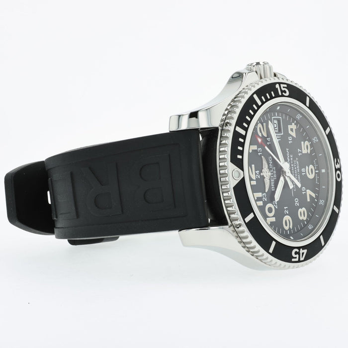 Breitling Superocean II 42 Black Arabic Dial Stainless Steel Automatic A17365