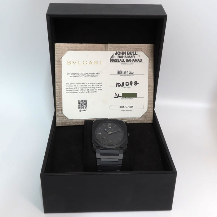 Bulgari Octo Finissimo Black Ceramic Black Dial Automatic 40MM 103077