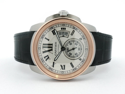 Cartier Calibre De Cartier 18k Rose Gold and Stainless Steel 42MM W7100039 3389