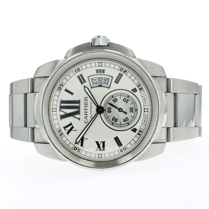 Cartier Calibre De Cartier Silver Dial Stainless Steel Automatic W7100015 3389
