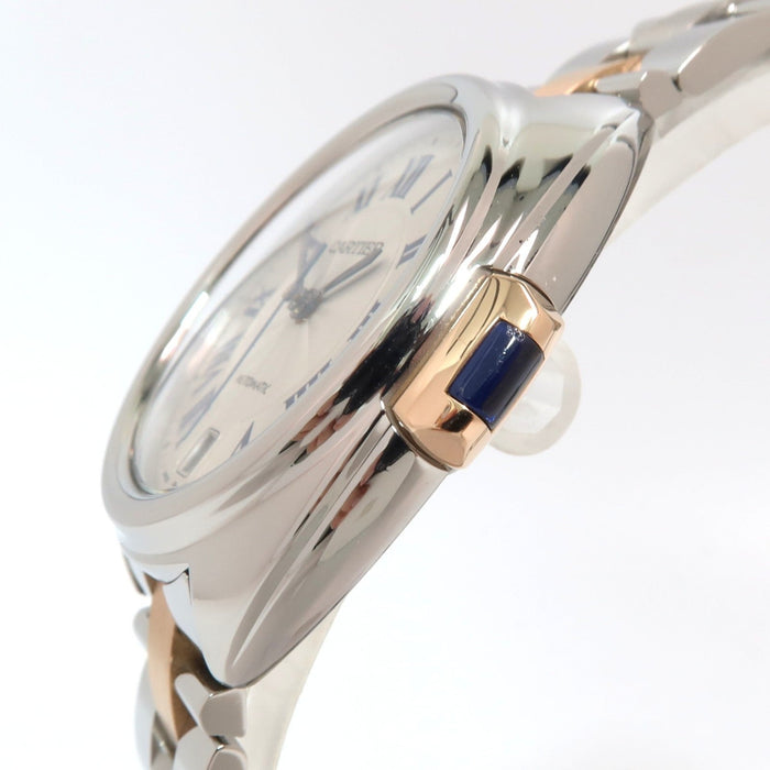 Cartier Cle De Cartier 18K Rose Gold & Stainless Steel Silver Dial W2CL0003 3856