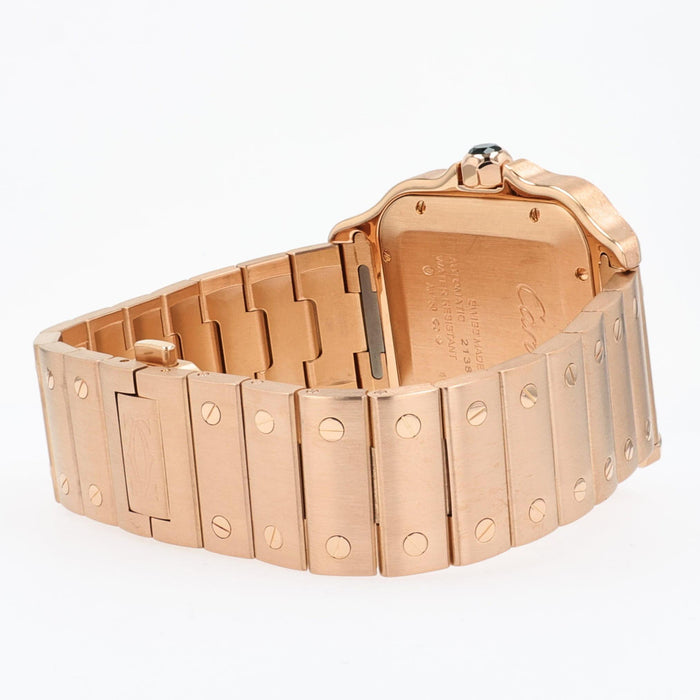 Cartier Santos Large Silver Dial 18kt Rose Gold Automatic WGSA0007 4071