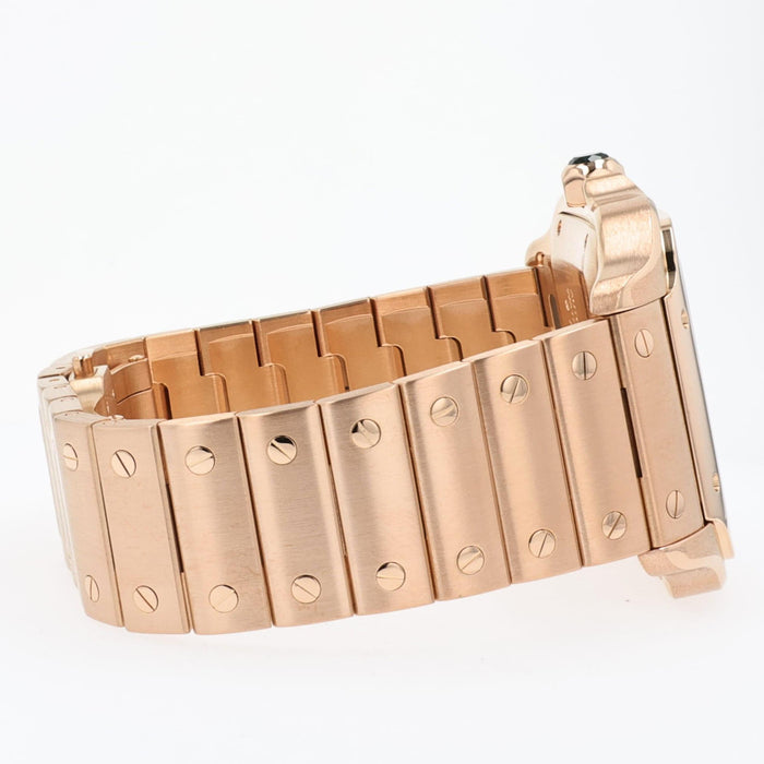 Cartier Santos Large Silver Dial 18kt Rose Gold Automatic WGSA0007 4071