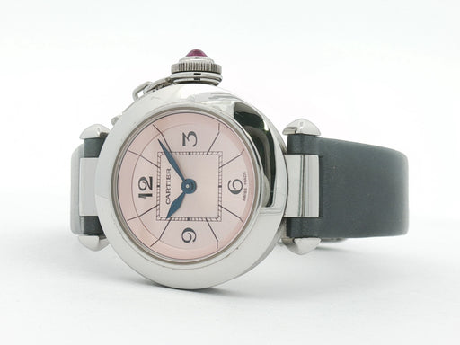 Cartier Miss Pasha Pink Dial 27mm Stainless Steel Quartz W3140026 2973