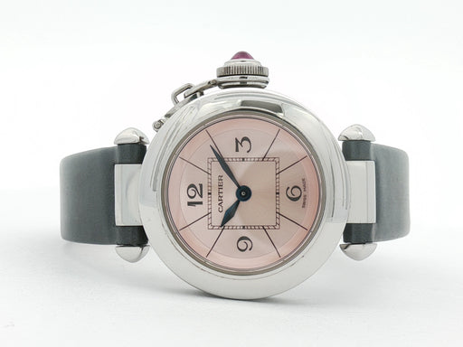Cartier Miss Pasha Pink Dial 27mm Stainless Steel Quartz W3140026 2973