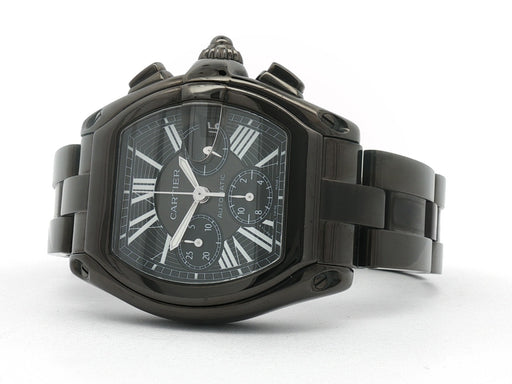 Cartier Roadster Chronograph Aftermarket PVD Steel Black Dial W62020X6 2618
