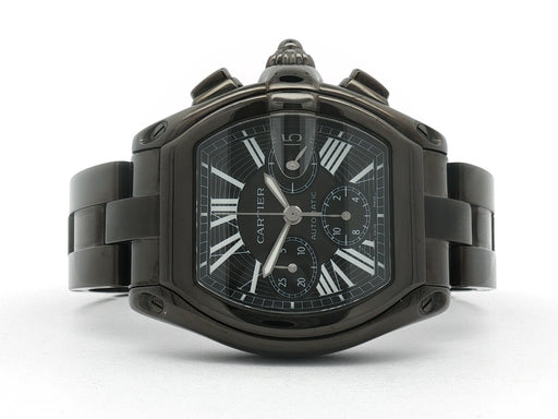 Cartier Roadster Chronograph Aftermarket PVD Steel Black Dial W62020X6 2618