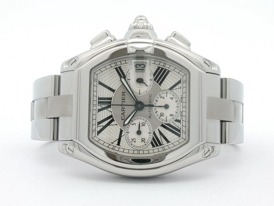 Cartier Roadster Chronograph Silver Dial Stainless Steel Automatic W62019X6 2618