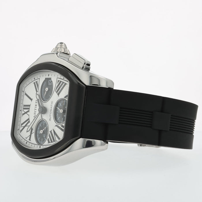 Cartier Roadster Chronograph Silver Dial Stainless Steel Automatic W6206020 3405