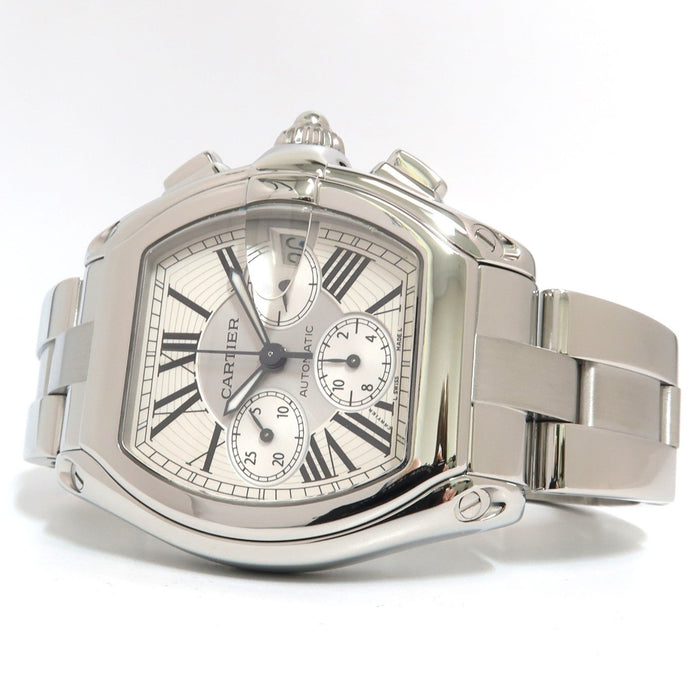 Cartier Roadster Chronograph XL Silver Dial Stainless Steel 43MM W62006X6 2618