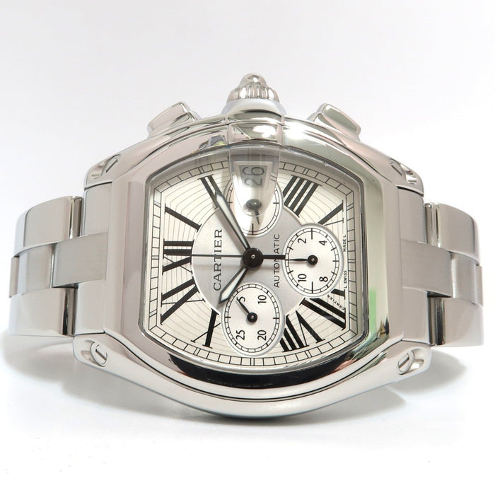 Cartier Roadster Chronograph XL Silver Dial Stainless Steel 43MM W62006X6 2618